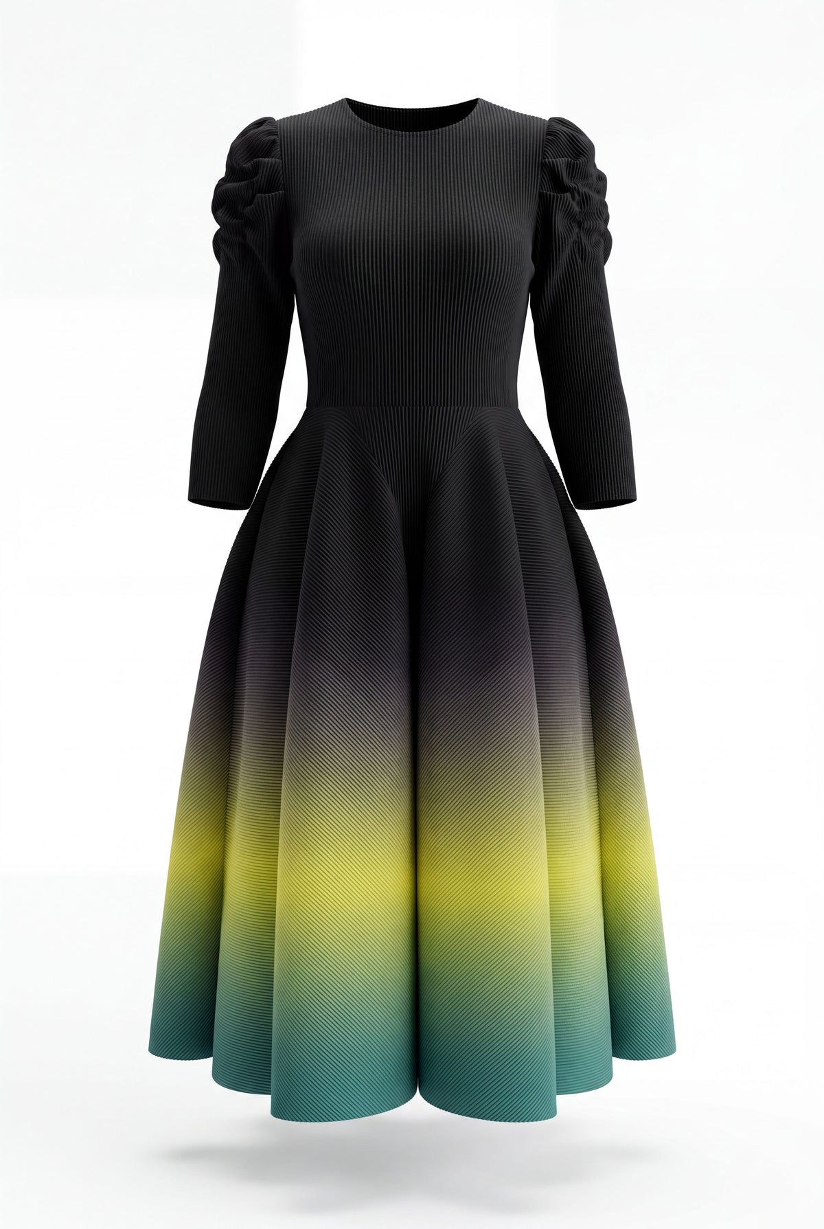 Camellia Ombre Dress – Black