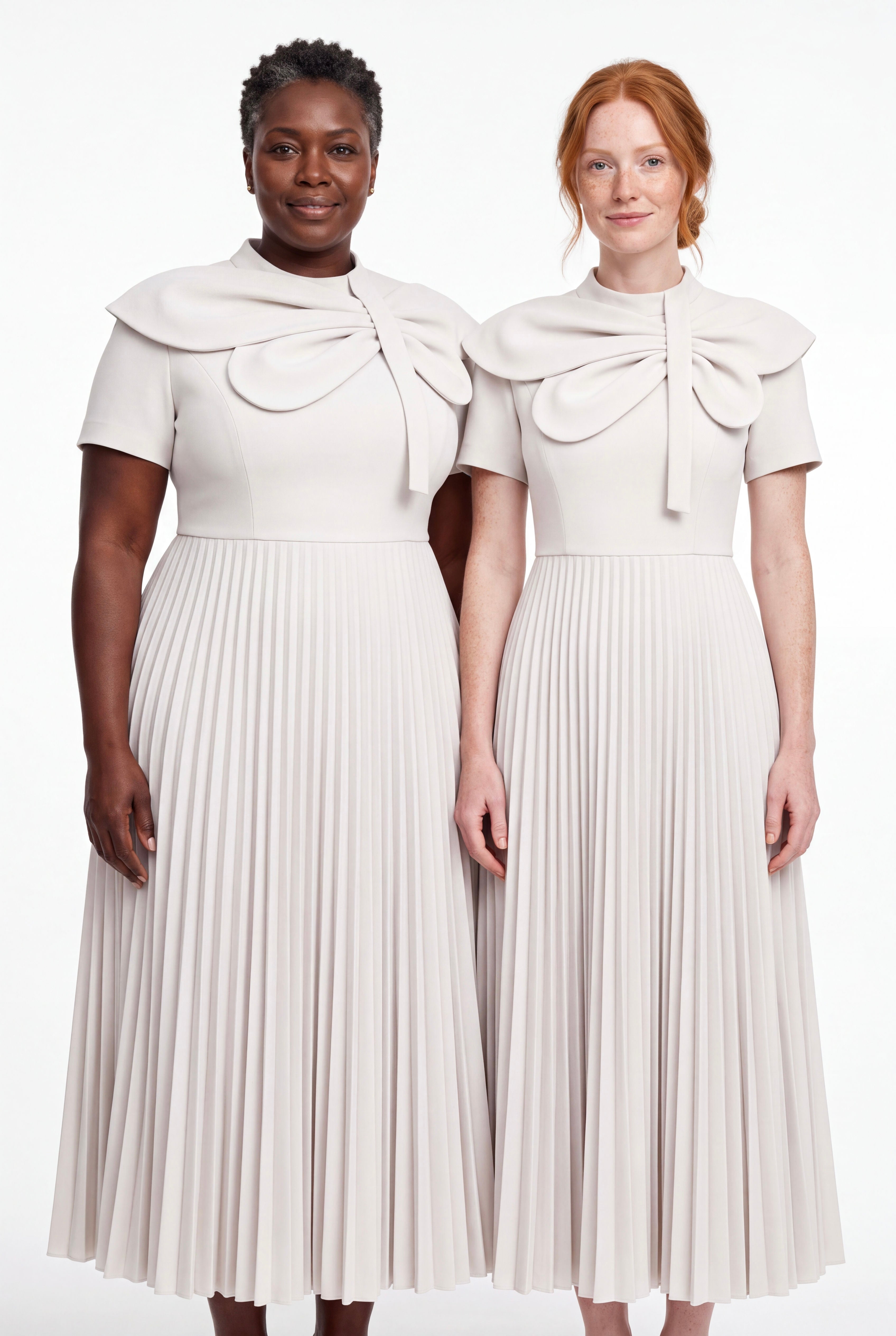 Bow Dress in White, additional view