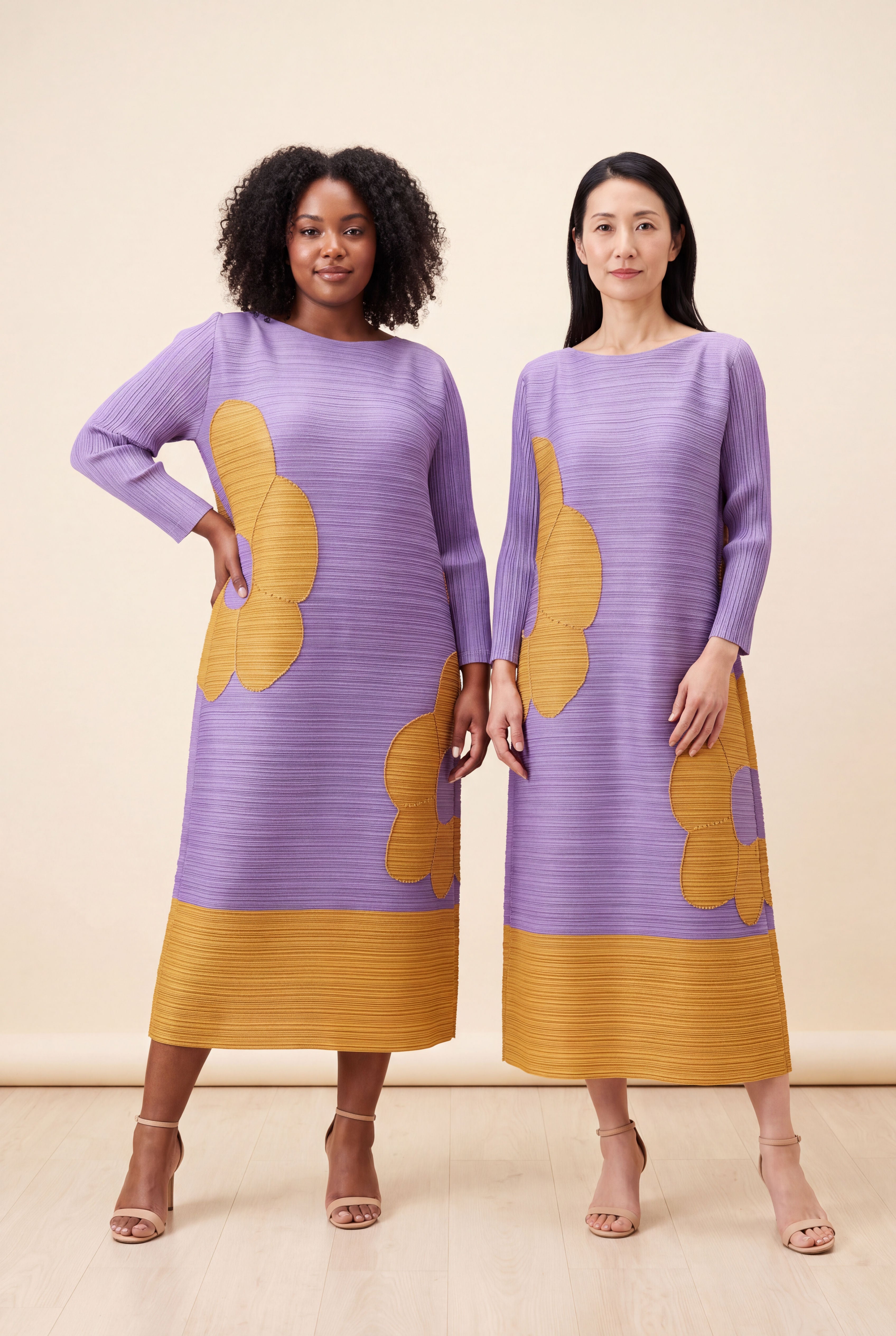 Janna Dress in Lilac Gold, additional view