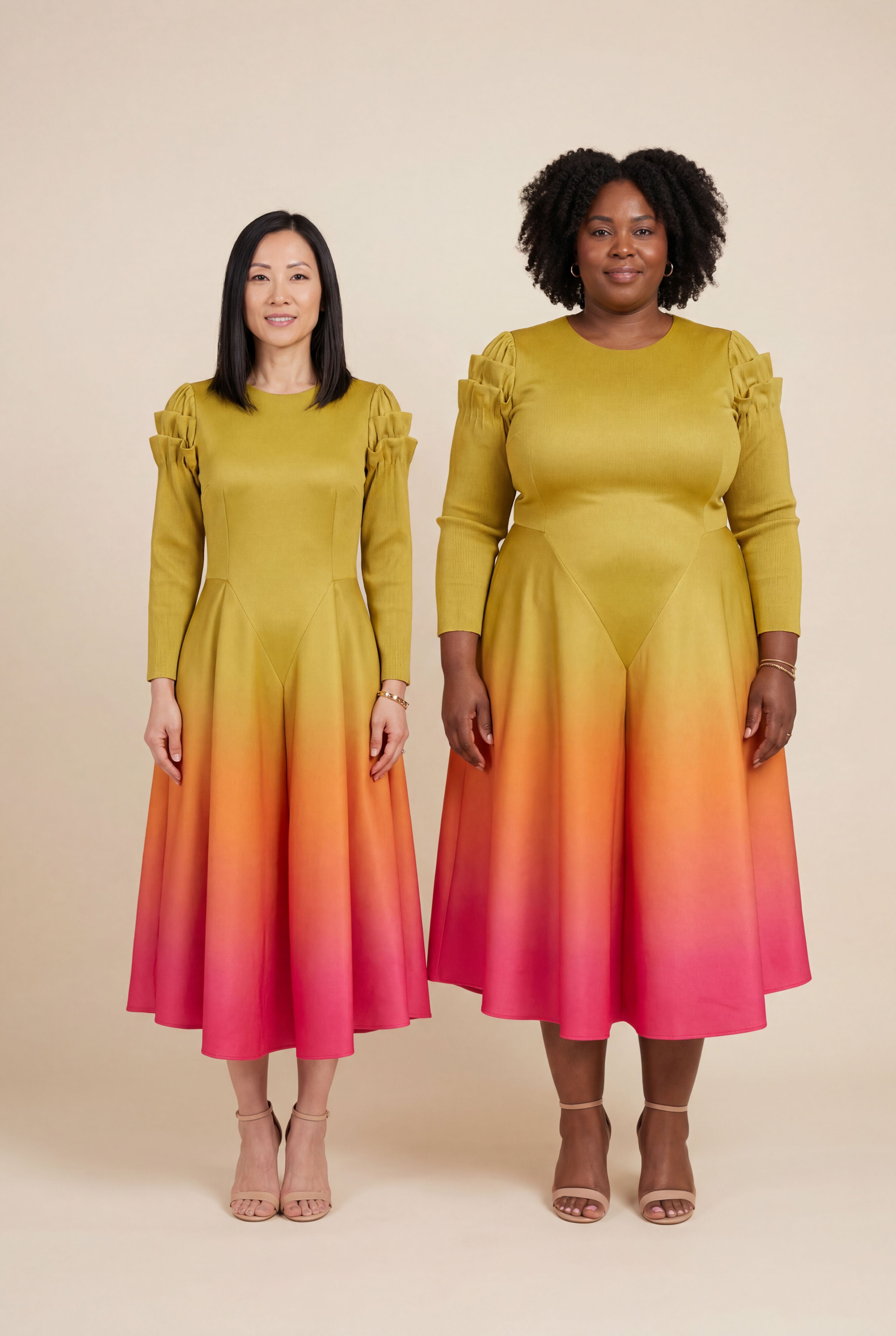 Camellia Ombre Dress – Yellow