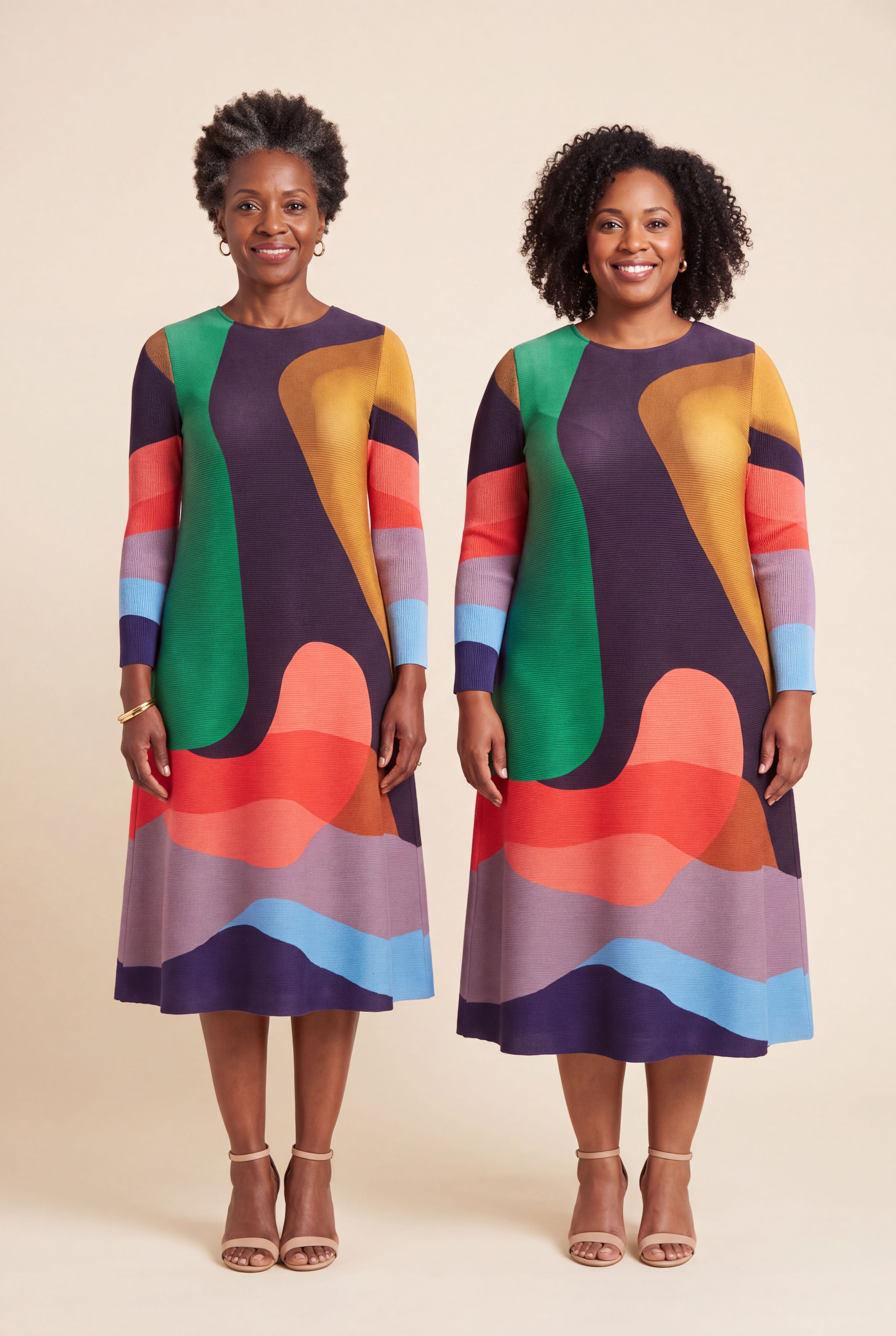 Peony Dress – Color Block