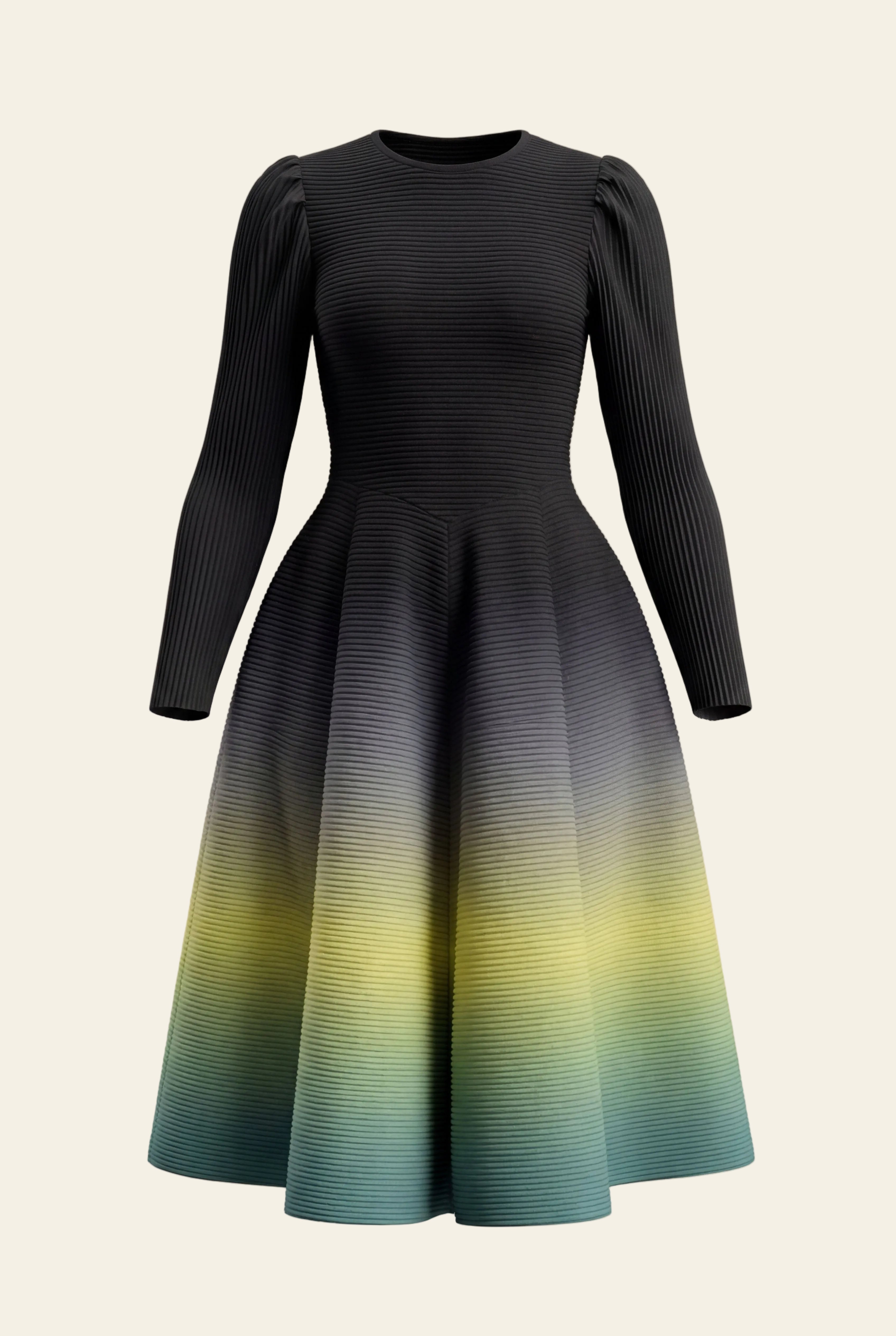 Camellia Ombre Dress – Black – By Mikaye