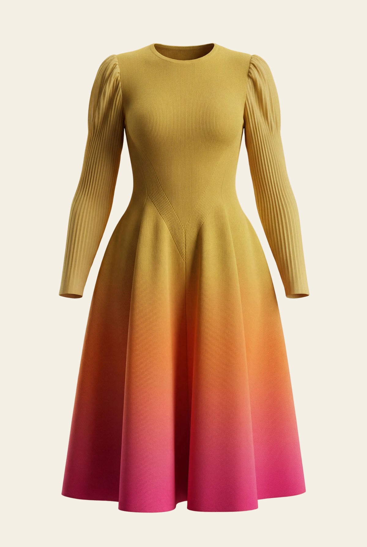 Camellia Ombre Dress – Yellow – By Mikaye