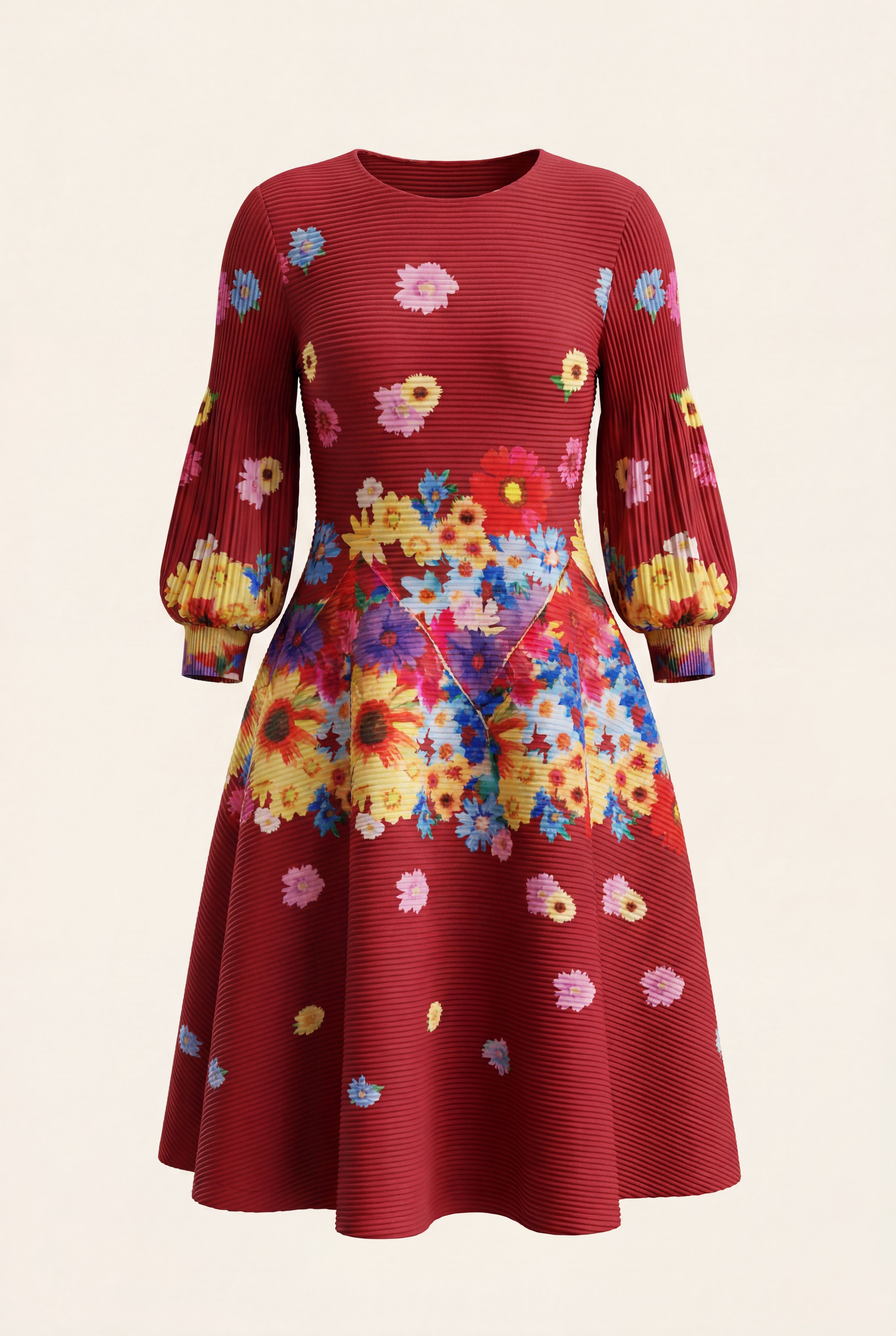 Dahlia Dress – Deep Red