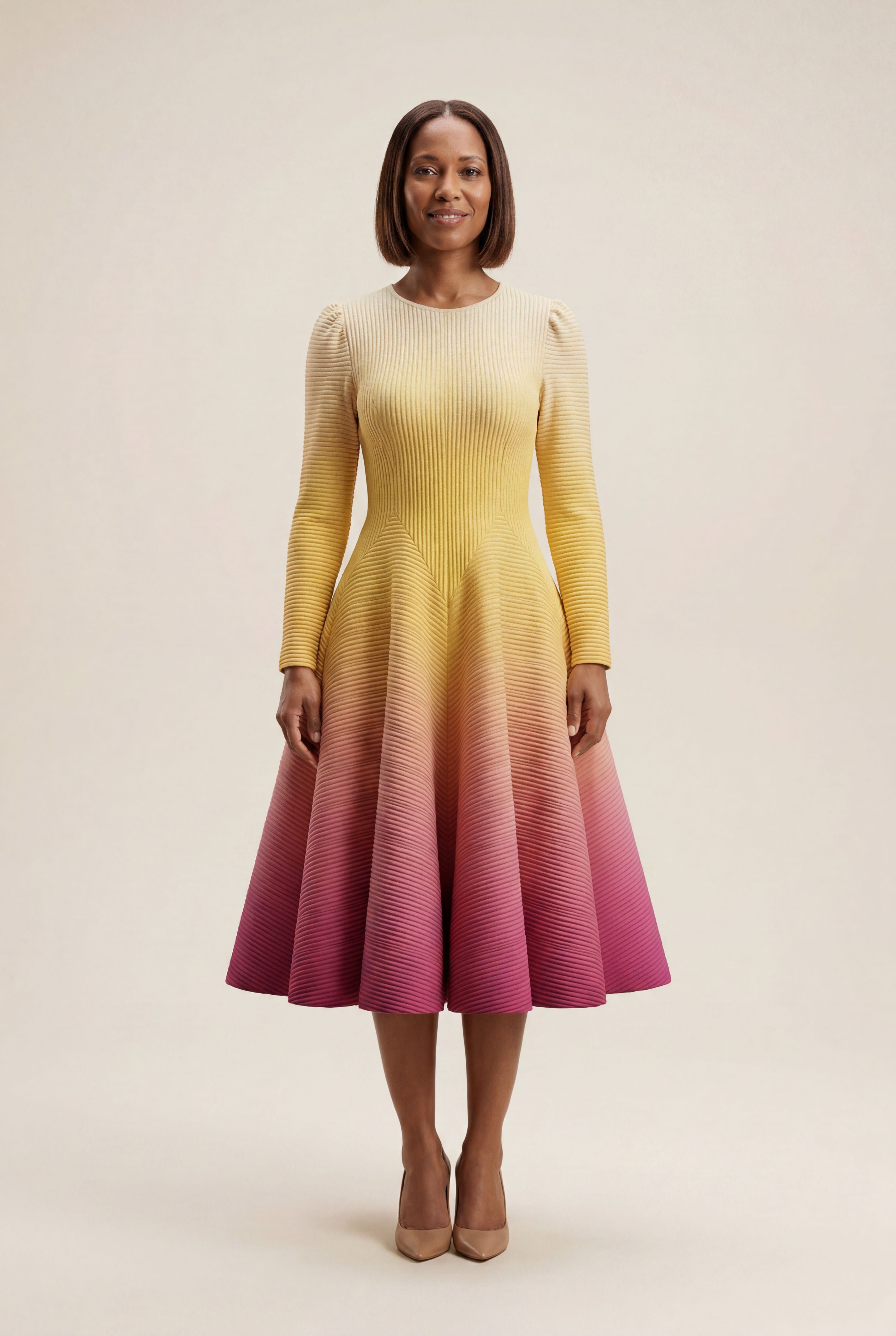 Camellia Ombre Dress – Yellow-thumbmail-2