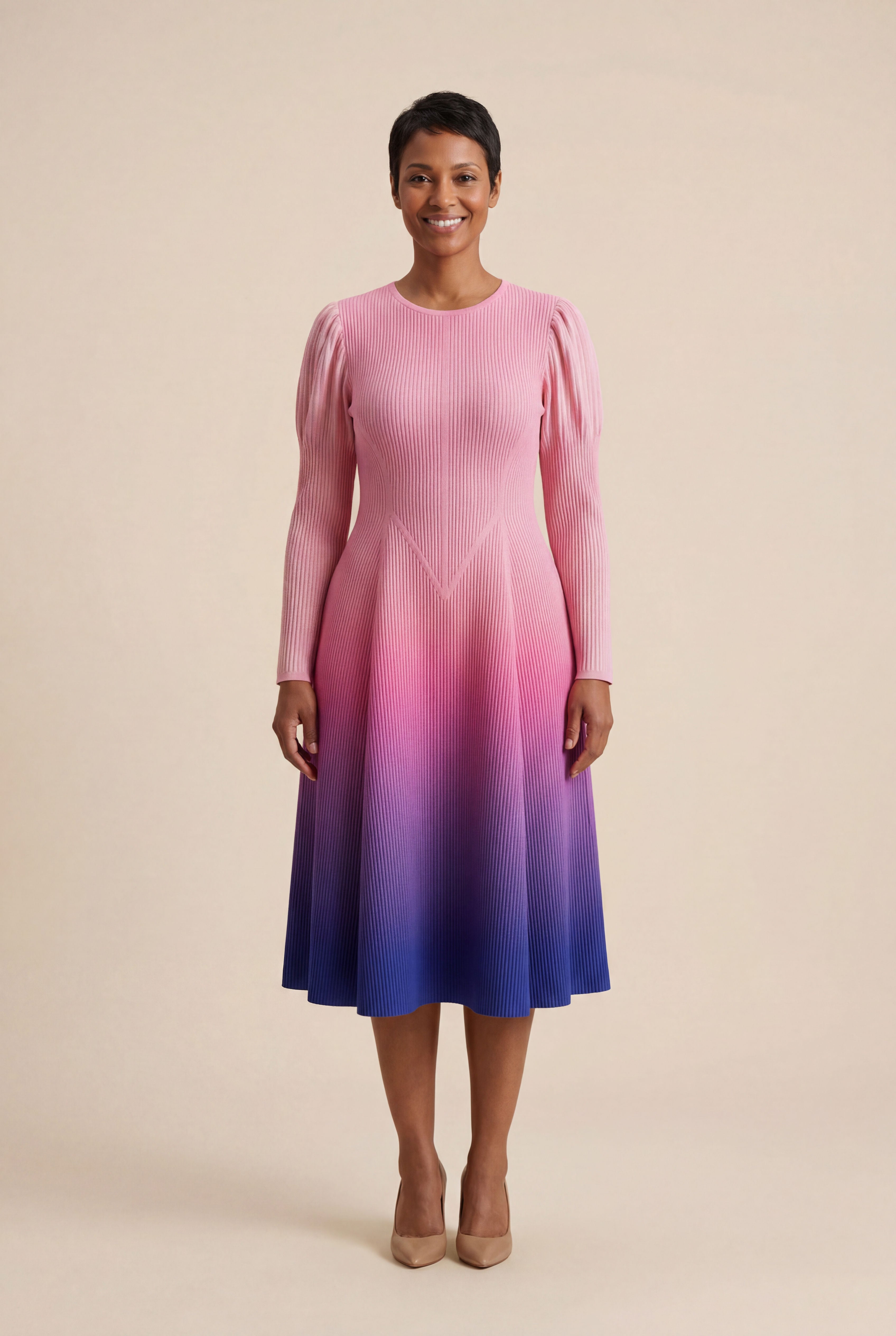 Camellia Ombre Dress – Pink
