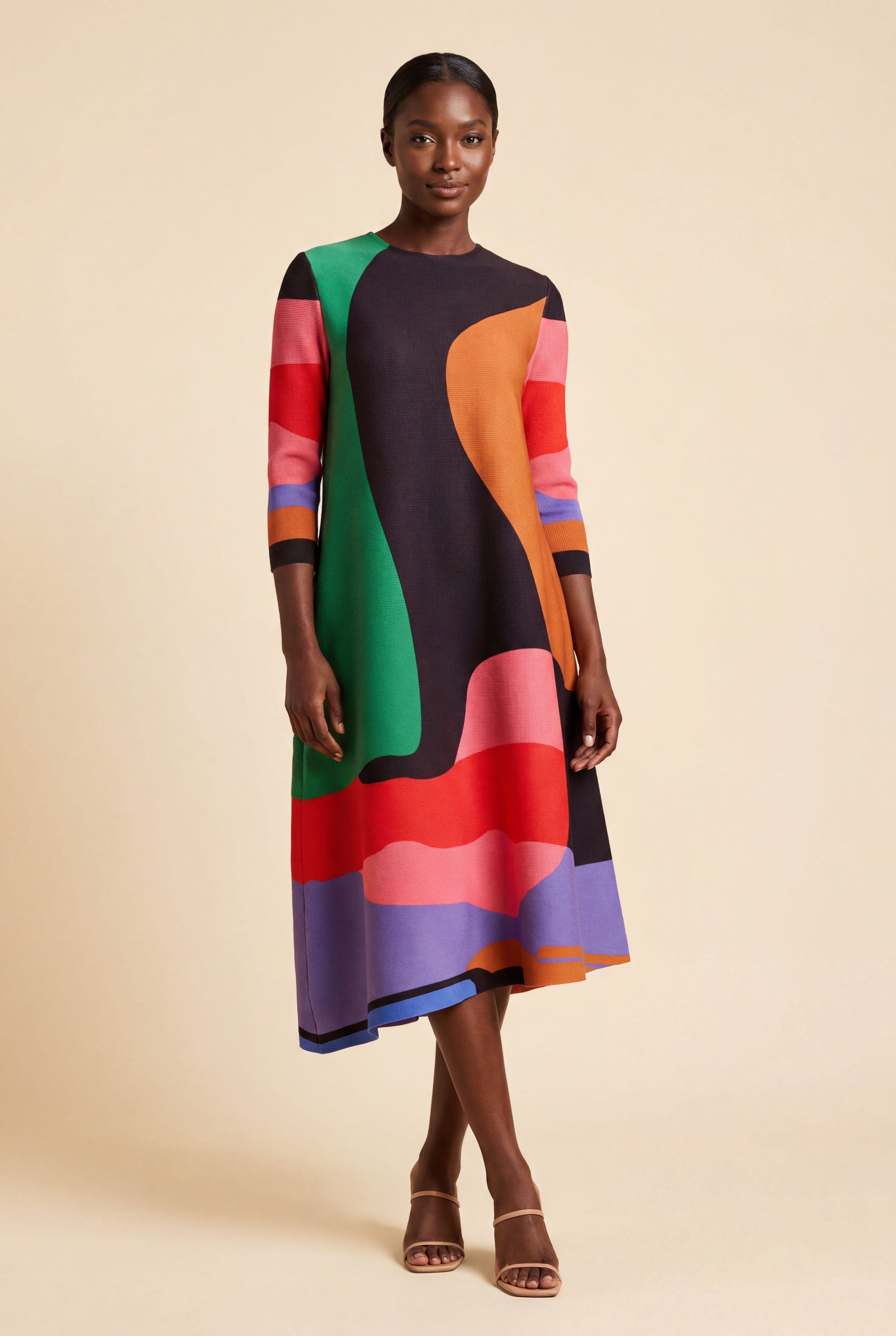 Peony Dress – Color Block-thumbmail-4