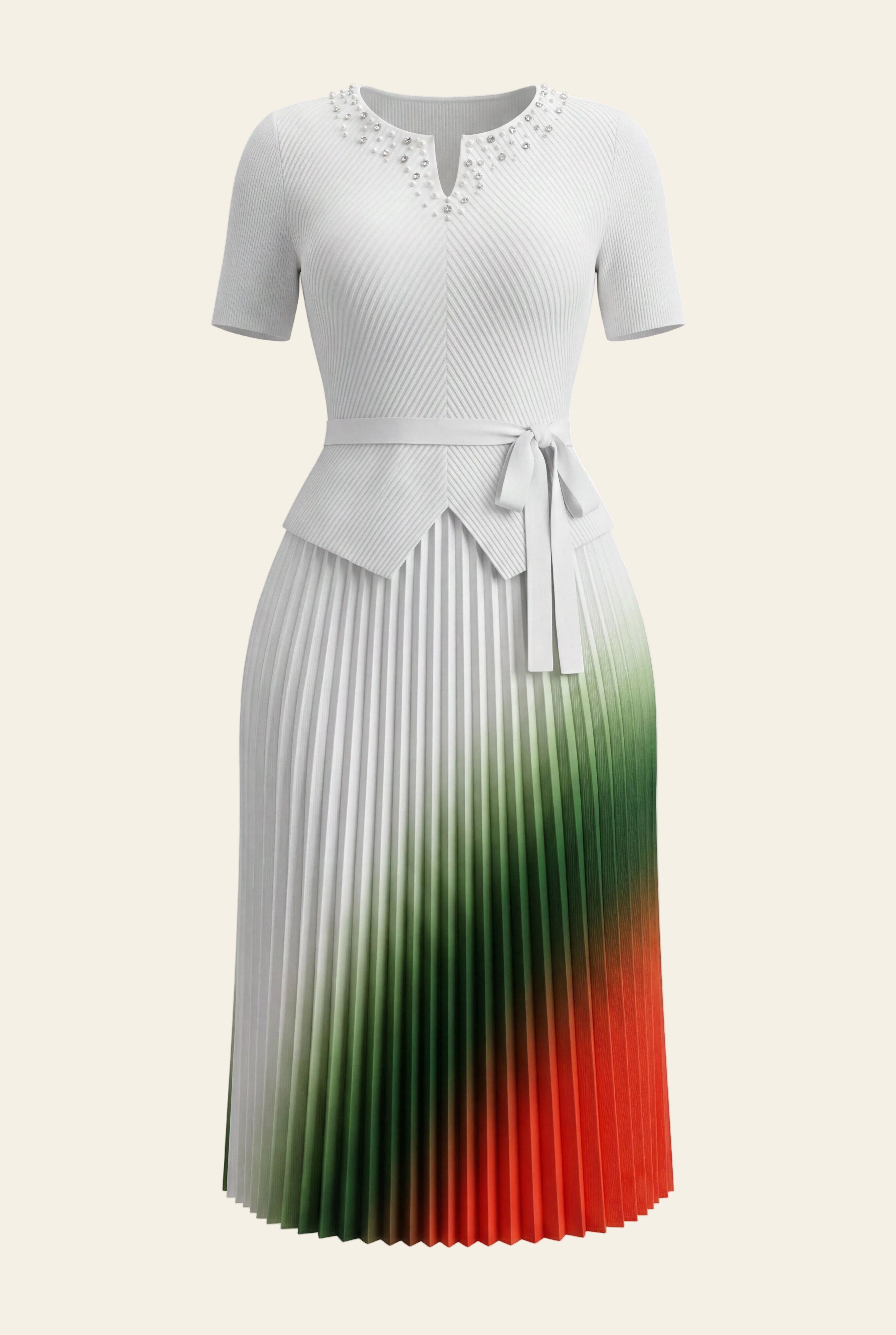 Aurora Dress in White, a short sleeve maxi structured occasion dress from By Mikaye