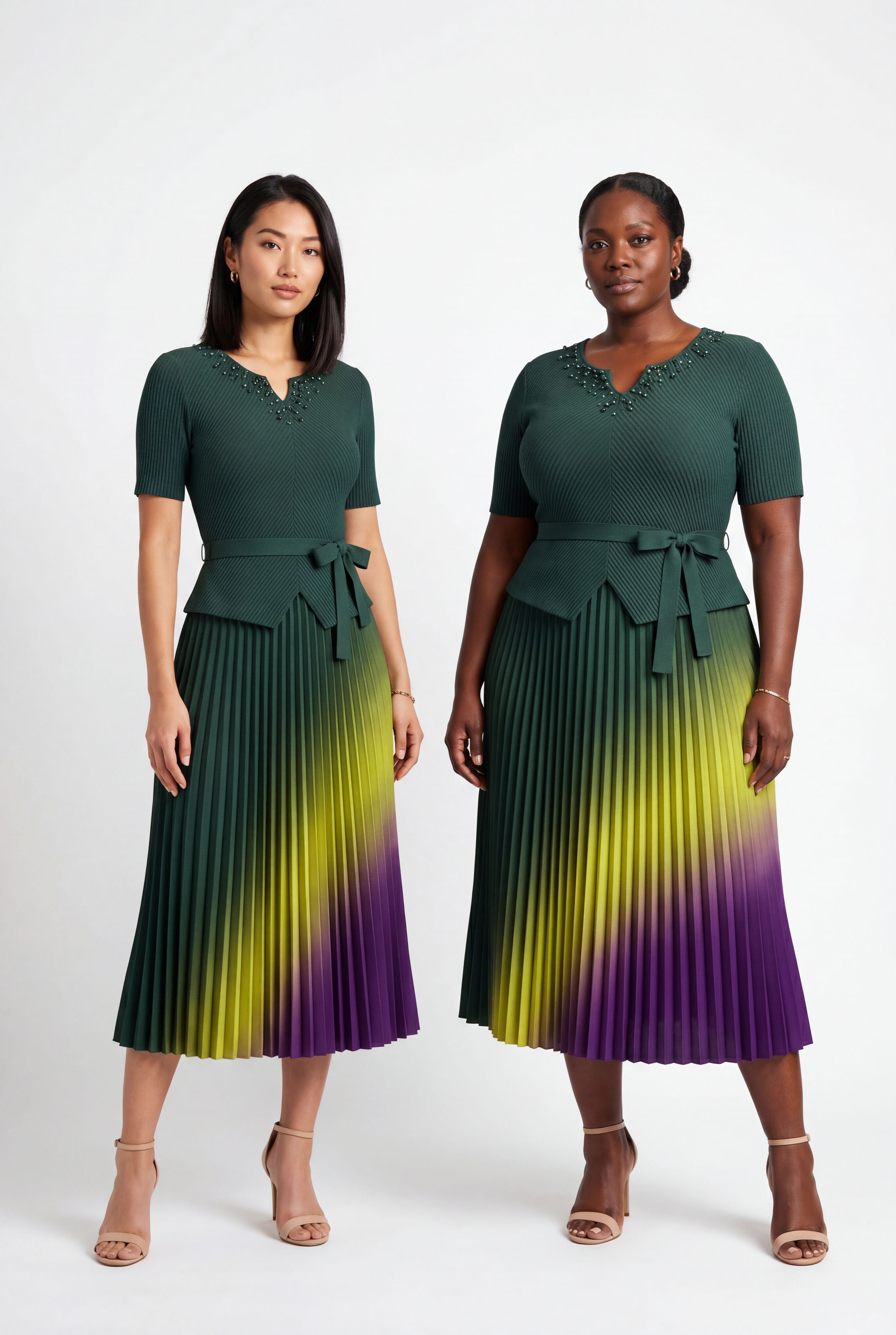 Aurora Dress in Emerald, additional view